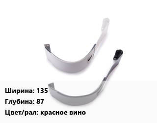 Соединитель желоба 135х87 красное вино, поливинилхлорид, шт, Grand Line, Standart цена от 170.76 ₼ / шт, где купить, условия доставки в Баку и Бакинская области